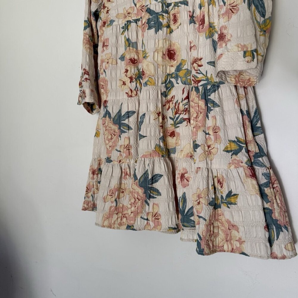 Floral Print Tiered Dress Long Sleeve Cottagecore Zara Size XS - Picture 4 of 10